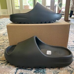 Dark Onyx Yeezy Slides- Size 10 men